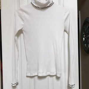 J. Crew Scalloped Edge Turtleneck